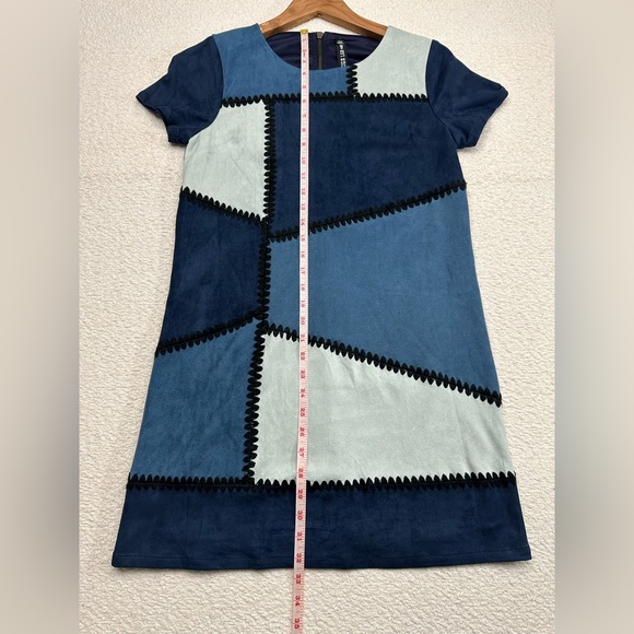 Design Lab Lord & Taylor Women’s Dress Blue Stitch Design Size XS - Picture 2 of 8